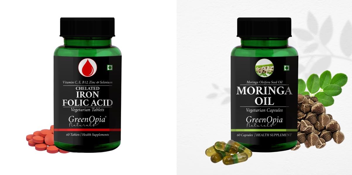 Iron Folic Acid Tablets Moringa Seed Oil Wellness Daily Vitality 60 CAPSULES-image-28