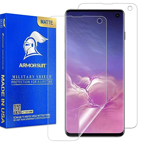 ArmorSuit MilitaryShield Anti-Glare Screen Protector for Samsung Galaxy S10 [Case Friendly] Anti-Bubble Matte Film