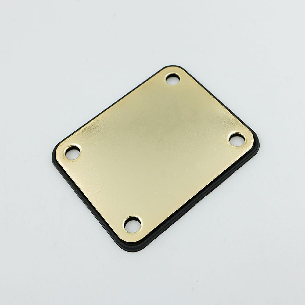 Alnicov Guitar Neck Plate String Ferrules & Jack Plate Hardware Set for Tele Telecaster Style Electric Guitar Replacement Parts Gold - Image 3