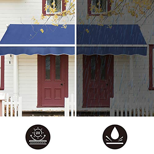 Vuyuyu 9.8'X8.2' Patio Awning Retractable Awning Cover Sunshade Shelter Outdoor Canopy With Crank Handle And Water-Resistant Polyester For Courtyard thumb #5