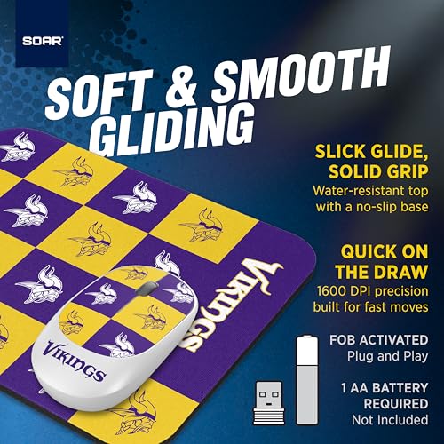 ‎SOAR NBA Wireless Mouse and Mouse Pad- Checkered, Boston Celtics by SOAR - Image 4