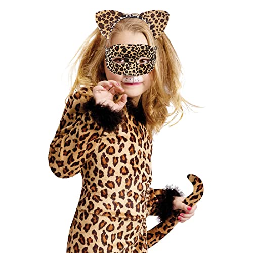 Halloween Cat Cosplay Accessories Set Cat Ear Headband With Leopard Print Masquerade Mask For Women Halloween Cat Costume Accessory For Women Party Costume (Leopard Print Headband Tail & Mask) #TOP1