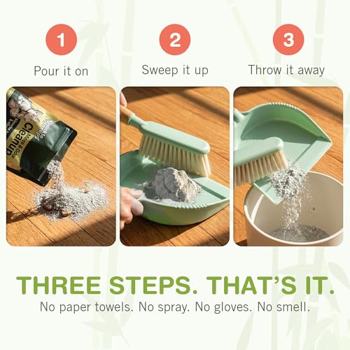 Image of Sprinkle & Sweep: Pet Mess & Odor Cleanup - 4 Pack, 15oz Bags - Dog Accident Clumping Powder, Remove Pee-Poo-Vomit From Hard Surfaces, Ultra-Absorbent
