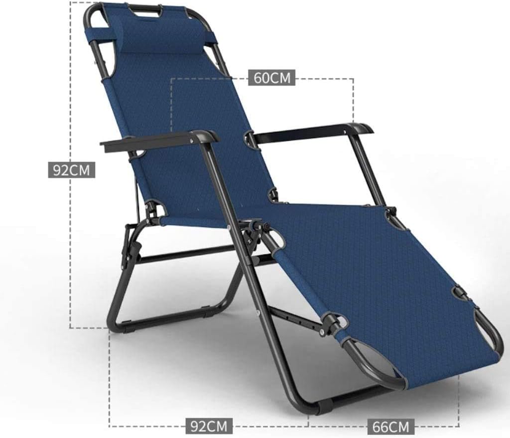 Sun Lounger Garden Chairs Foldable Deck Chair Zero Gravity Recliner Chair, Reclining Patio Chairs Rust Resistant Portable Heavy People Outdoor Folding Lounger Chair (Color, with pad),No Pad