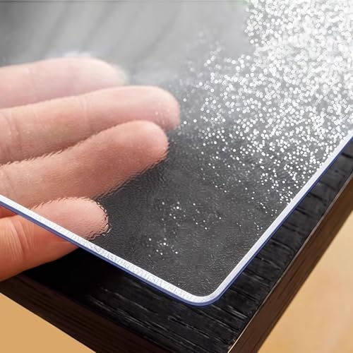 Coeokss Table Mat ビニール テーブルクロス ライティングデスク 保護シート 厚さ2mm 3mm 5mm 長さ 80cm 100cm 120cm 140cm 160cm 180cm 机の下に敷くマット 抗菌 無臭 気泡なし 振動吸収マット(