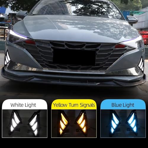 Conjunto de luces LED DRL y lámpara antiniebla para coche Hyundai Elantra modelos 2020 a 2022 2