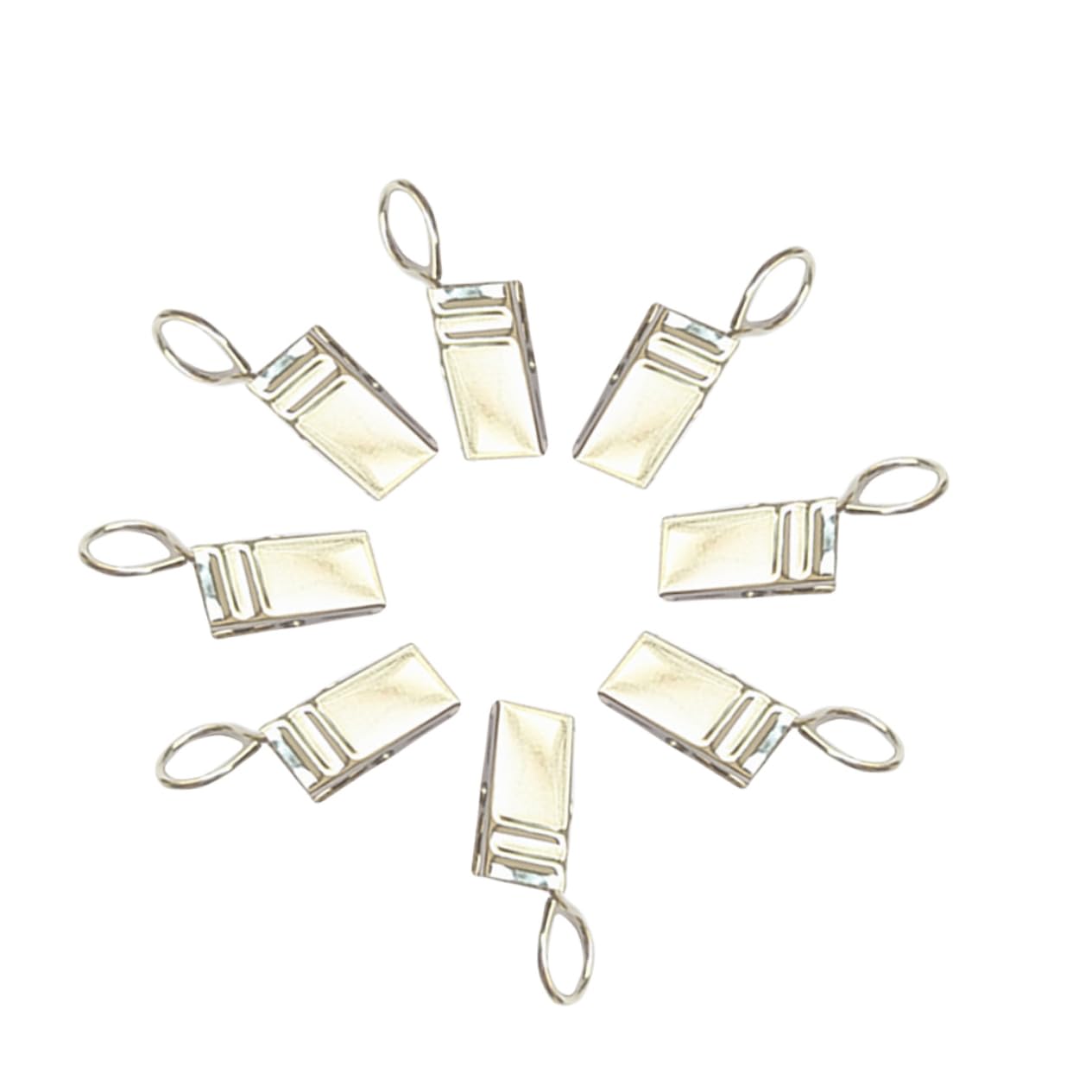 Happyyami 88Pcs Rustproof Curtain Rings with Clips Iron Drapery Clips Easy Installation for Standard Curtain Rods for Pocket and Tab Curtains