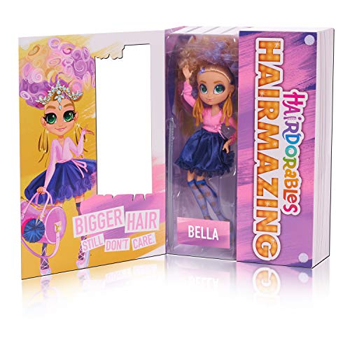 Hairdorables Hairmazing Bella Fashion Doll, Blonde And Purple Curly Hair, Pink Outfit, Ballerina Dancer, By Just Play #TOP4