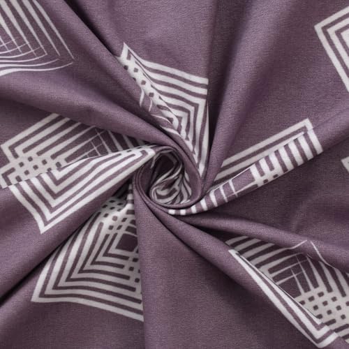 Image of Cotton Diwan Set Covers |8 Pieces Diwan Cover Set|300 TC Fabric| Pure Cotton Printed Deewan Set (1 Single Bedsheet, 2 Bolster Covers, 5 Cushion Covers)| (Purple Box)