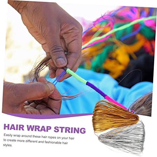 Corde à tresses au design argenté profond pour coiffure chic