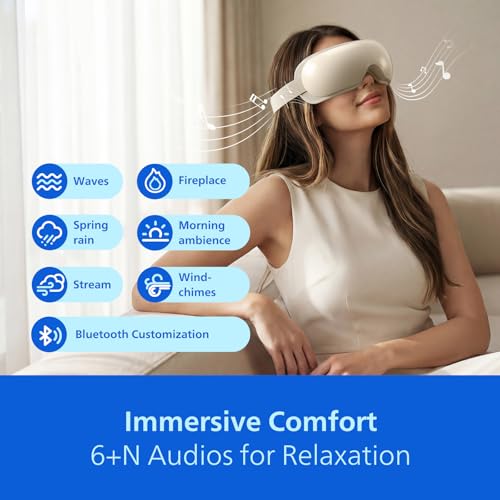 PHILIPS Eye Massager with Heat and Cooling, Massaging Eye Mask Black - image 4