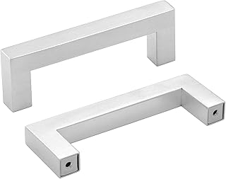 Pack of 15 goldenwarm Brushed Nickel Cabinet Handles 3in Drawer Handles - LSJ12BSS76 Brushed Nickel Cabinet Hardware Dresser Drawer Pulls Cupboard Handles Brushed Nickel Bathroom Cabinet Hardware