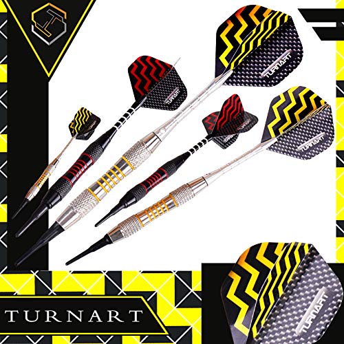 Professional Soft Tip Darts Set for Electronic Dartboard - 9 Pcs 18g with Accessories