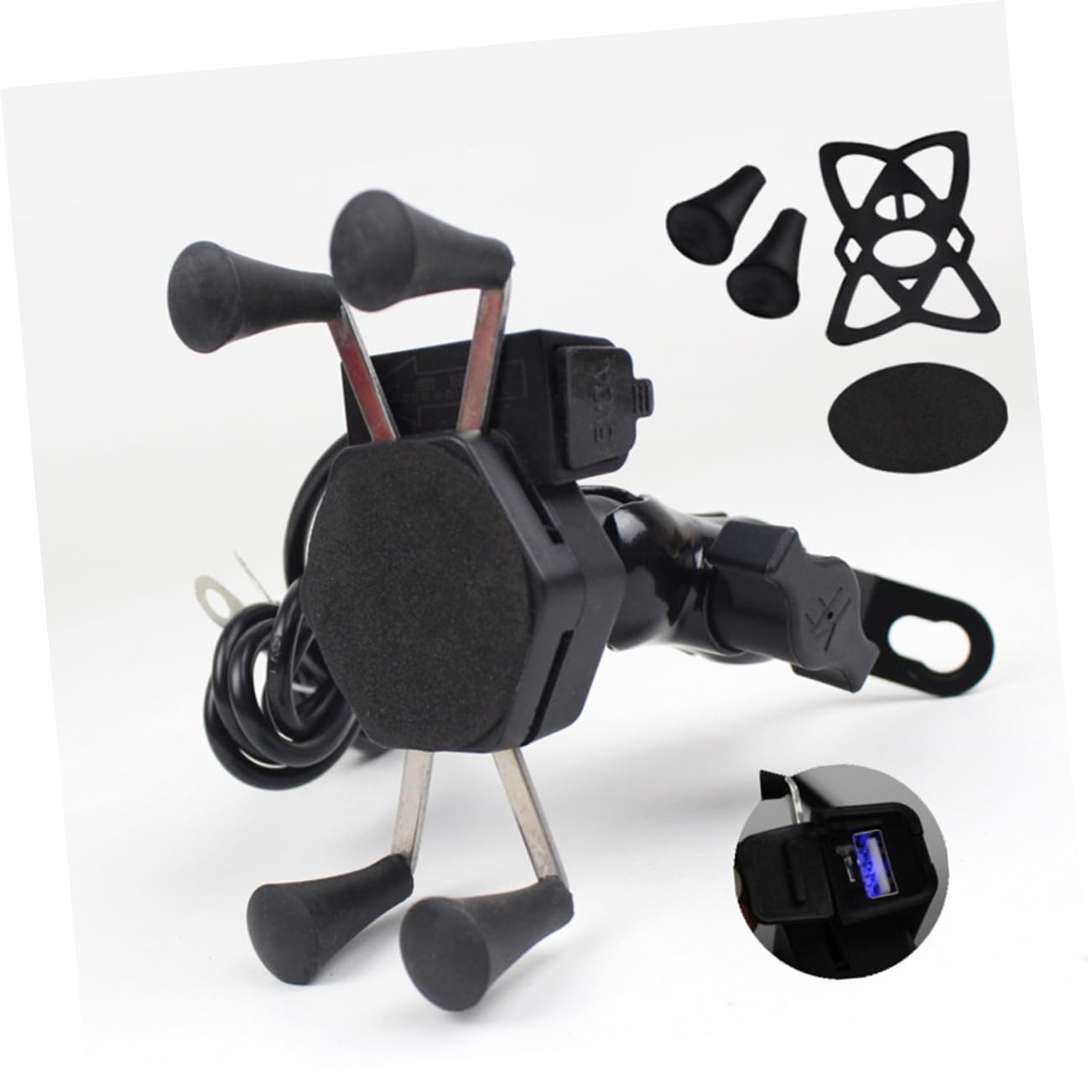 BESTonZON 2pezzi Per Smartphone Per Caricabatterie Usb Per Manubrio e Accessorio Multi Per Ciclisti
