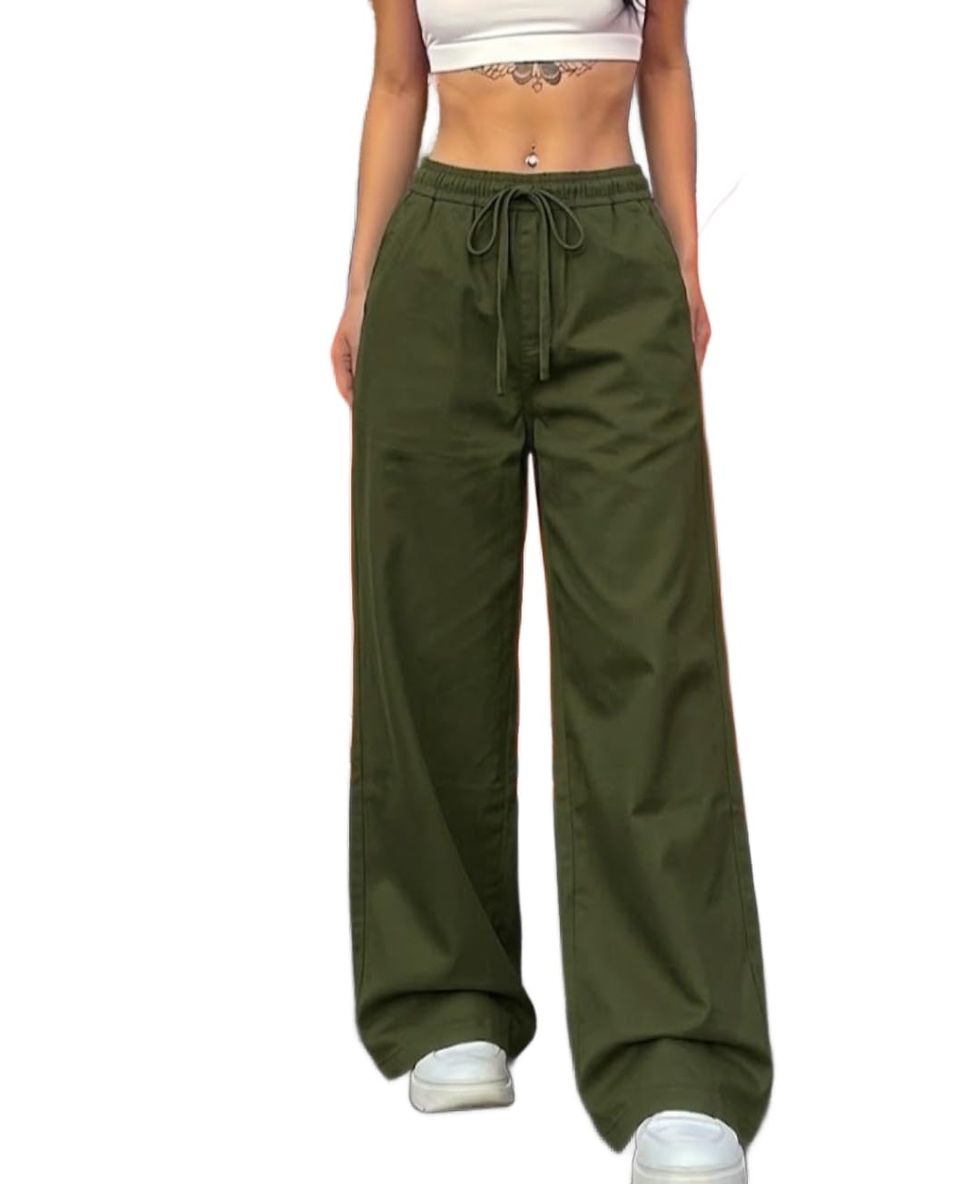 dockstreet Track Pant for Women || Baggy Fit || Track Pants || Full Elastic Jogger Track Pant ||-picture-55