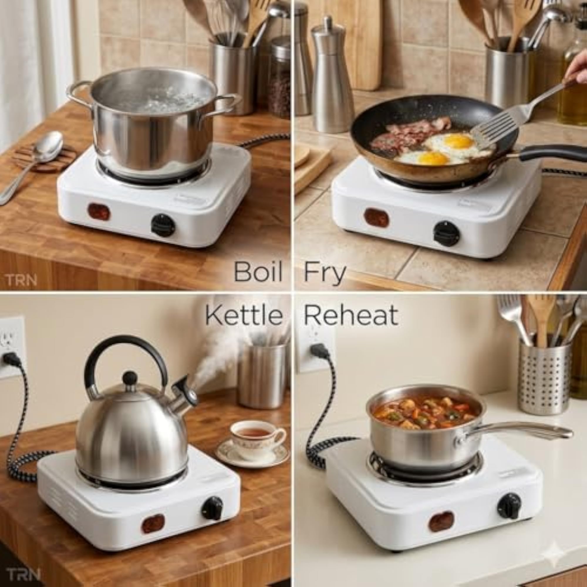 Portable 2000W Electric Hot Plate Single Burner Stove