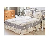 ZZDXW Falda De Cama con Volante 150/180x200 Cm Bedding Volantes Sábana Cubrecanapes Cama Colcha con Volantes Conjunto De 3pcs Faldón para La Cama Casa Decorar Colchón Cubierta