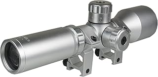 Silver Color 3-9x42 Wide Angle Long Eye Relief Scout Scope Come with Pair of Low Profile Weaver Rings ,Silver Anodized - DB TAC INC