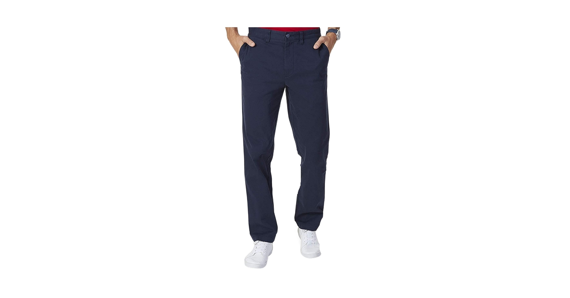 Nautica Mens Stretch Soft Twill, Classic Fit Pants (Navy