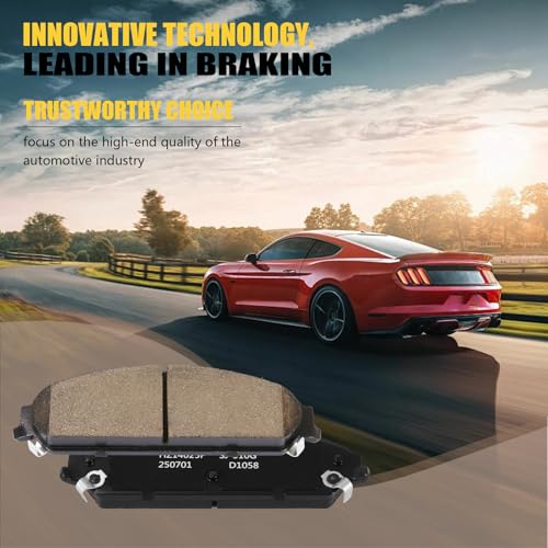 Image of D1058 Front Ceramic Brake Pads Kit Fit For Chrysler 300 2005-2023, For 200 2013-2014, For Dodge Charger 2006-2023, For Magnum 2005-2008, For Challenger 2009-2022, For Charger 2006-23