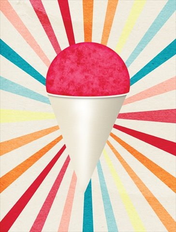 Cherry Snowball Snow Cone Flag Canvas House Size