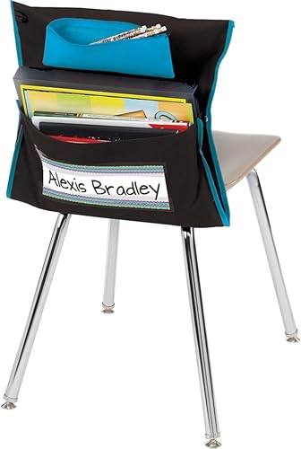 Miniatura 3 de Really Good Stuff Bolsillos para sillas de lujo, juego de 36, organizador de sillas de aula con estuche para lápices y etiqueta de nombre que