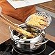 Fritteuse Topf, Japanische Tempura Fritteuse Topf mit Thermometer, Edelstahl Tempura Fritteuse mit Öl Tropfabtropfgestell zum Braten von Tempura, Huhn French, Getrocknete Fische