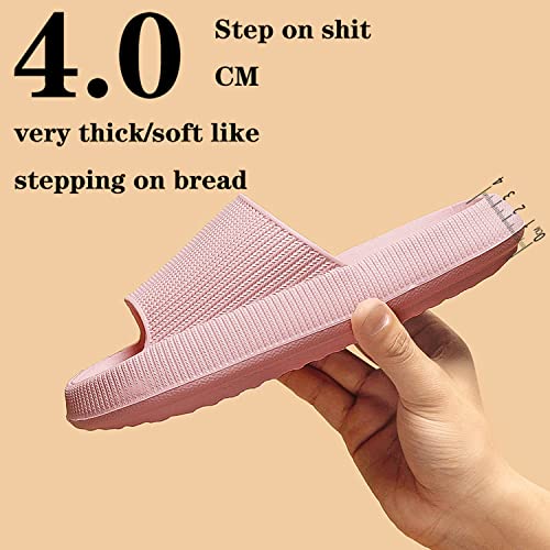 PLMOKN Slippers for women mens pillow cloud slides house indoor and outdoor summer sandals bedroom shower non-slip comfortable open toe slippers3