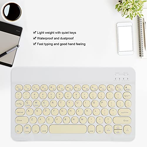 Tastiera Wireless Bluetooth Goshyda 10 Pollici | UltraSottile Bianca | Per Tablet Smartphone PC - 5