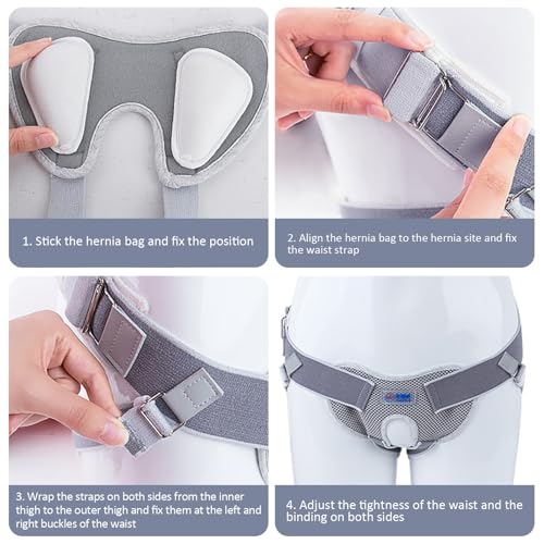 Faja para Hernia Inguinal, Banda de Soporte Ajustable Mediana miniatura 7