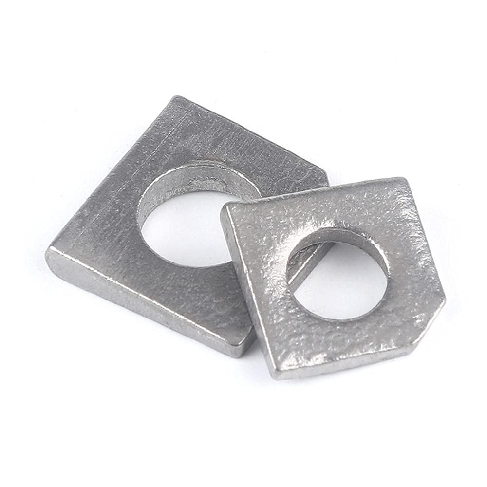 Abgeschrägte quadratische Unterlegscheiben, Quadratischer Humerus aus Edelstahl 304, ohne Unterlegscheibe, geschlitztes Stahlgeflecht, GB853(M12*5PCS Stainless Steel)