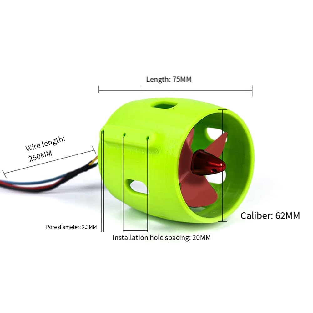 Silnik steru strumieniowego do łodzi podwodnej DC 12 V-24 V 20 A 4 ostrza - śmigło do DIY RC Robot łodzi podwodnej