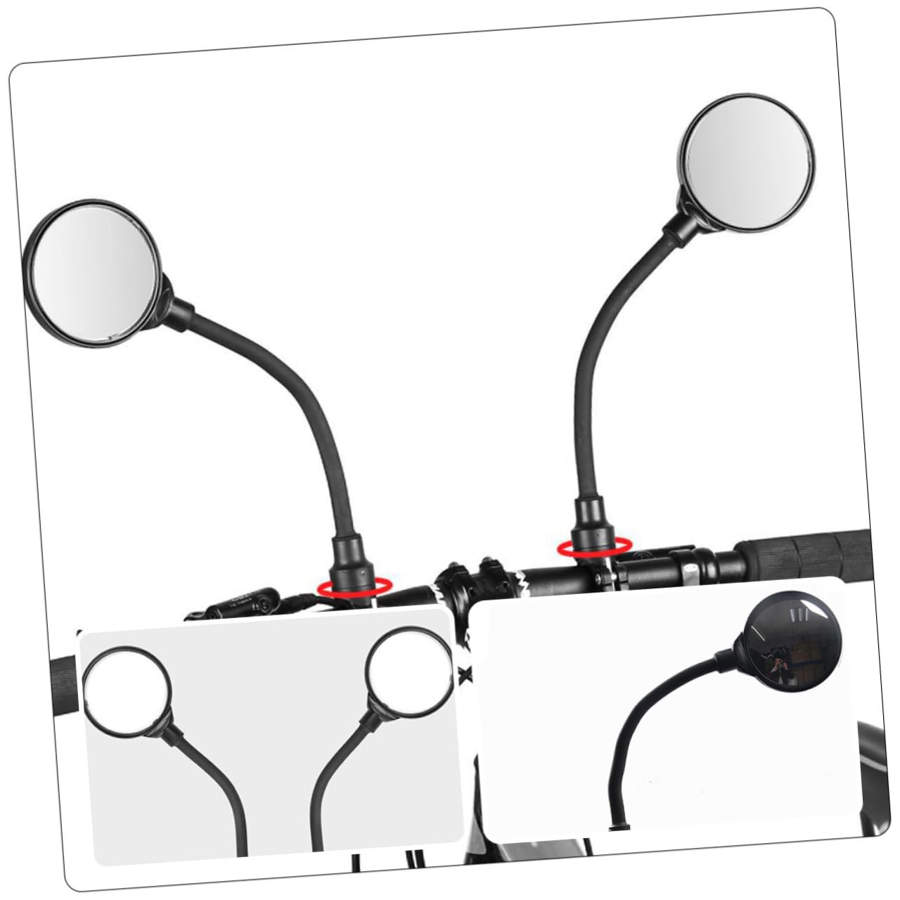 BESPORTBLE 2pezzi Specchietti Retrovisori Regolabili Per Per Monopattini -bike Facile Installazione e Materiali Resistenti