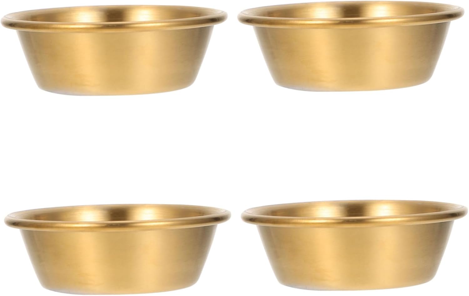 STOBAZA 4pcs Stainless Steel Sauce Dishes Soy Sauce Plates Plate Compartment for Appetizer