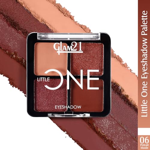 Image of Glam21 Little One 4-in-1 Eyeshadow Palette- Portrait Mode,3.5gm & Color Match BB Foundation SPF15-Medium Beige,46gm|Pigmented, Long-Lasting Eyeshadow|Non-Cakey BB Cream, Blemish-Free Glow |Pack Of 2