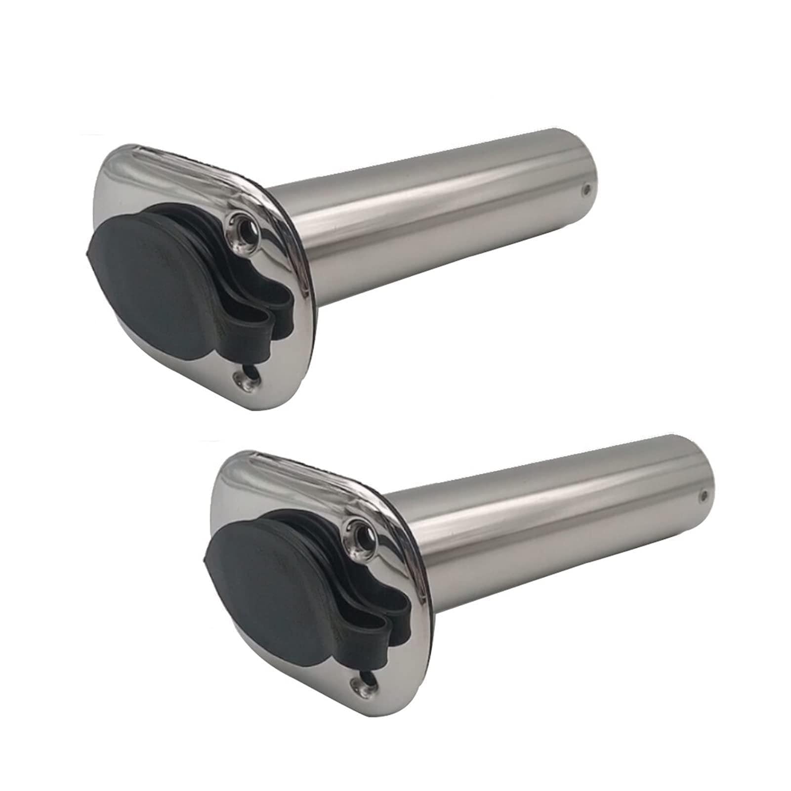 Portacanne da barca Supporto for la canna da pesca in barca marina ad alta lucidata 15 30 gradi in acciaio inox a rotella da incasso in acciaio inox Pod for kayak barca canoa yacht(1 Pair 15 degree)