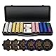 SLOWPLAY Nash 14g Ton Pokerchips-Set für Texas Hold’em, 500 STK [mit Werten] Verfügt über einen hochwertigen Chipkoffer mit besonders robuster Polycarbonat-Schale, Pokerspieler