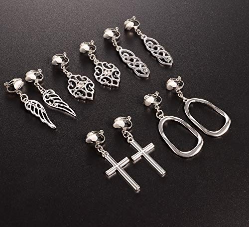 Image of 15 Pairs Multi-style Clip-on Earrings for Women, Hypoallergenic,Ligthweight,Come with Rubber Pads.Non-pierce