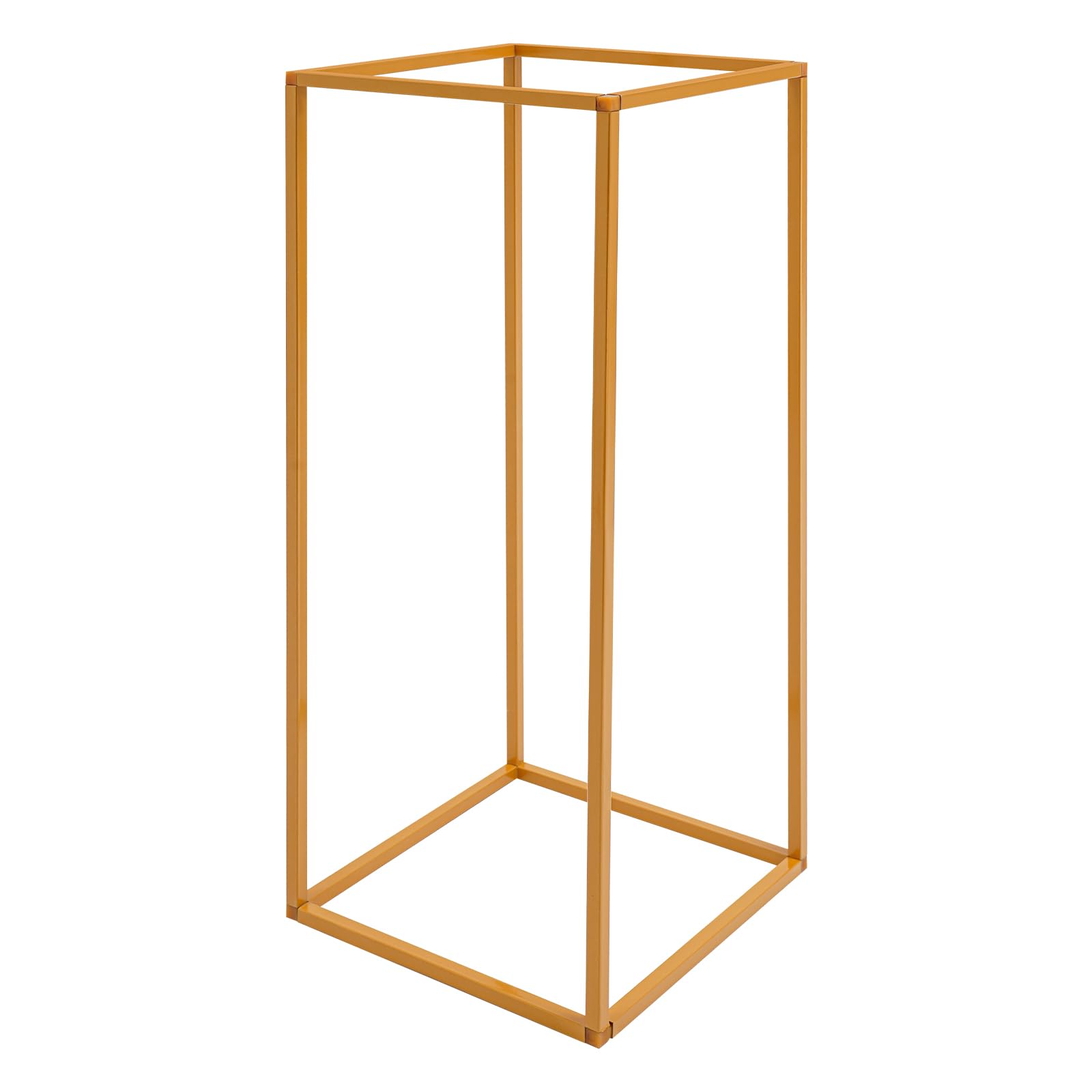 16 jarrones dorados de flores, centro de mesa de 23.6 pulgadas, soporte geométrico de pilar de decoración de mesa, juego de soporte de flores de columna de metal para boda, estante geométrico