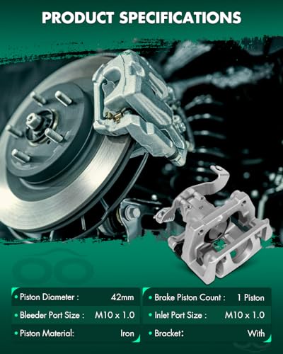 Image of SCITOO 18B4946 18B4947 Rear Left & Right Disc Brake Calipers Assembly w /Bracket For Ford For Five Hundred /For Freestyle /For Taurus /For Taurus X,For Mercury For Montego /For Sable