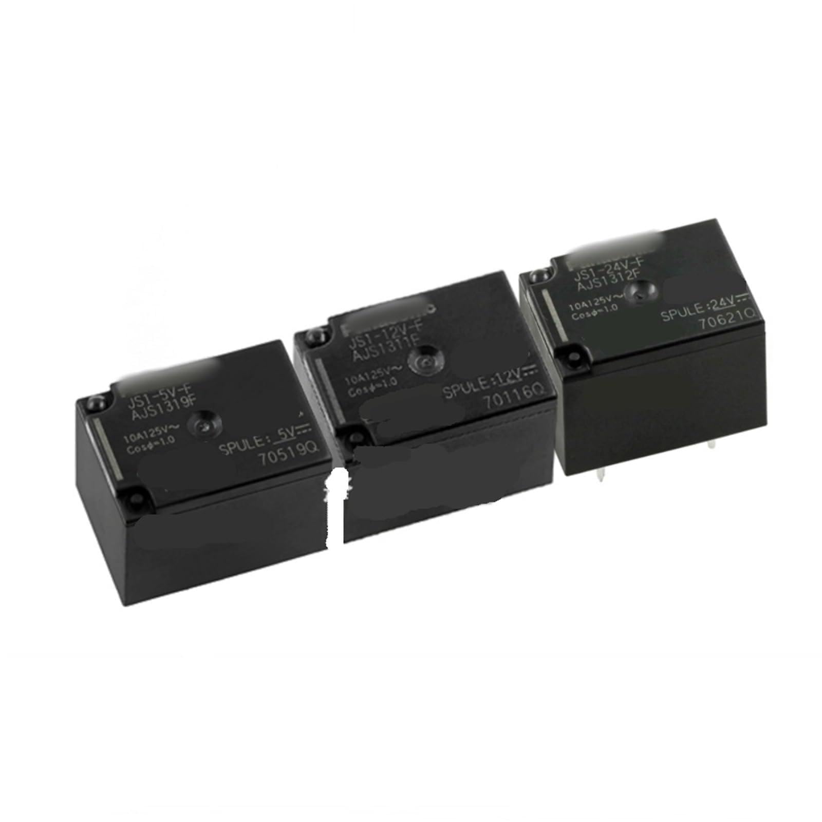 Relé JS1-12V para proyectos de domótica casera y automatización de luces con 5 pines 10A 4