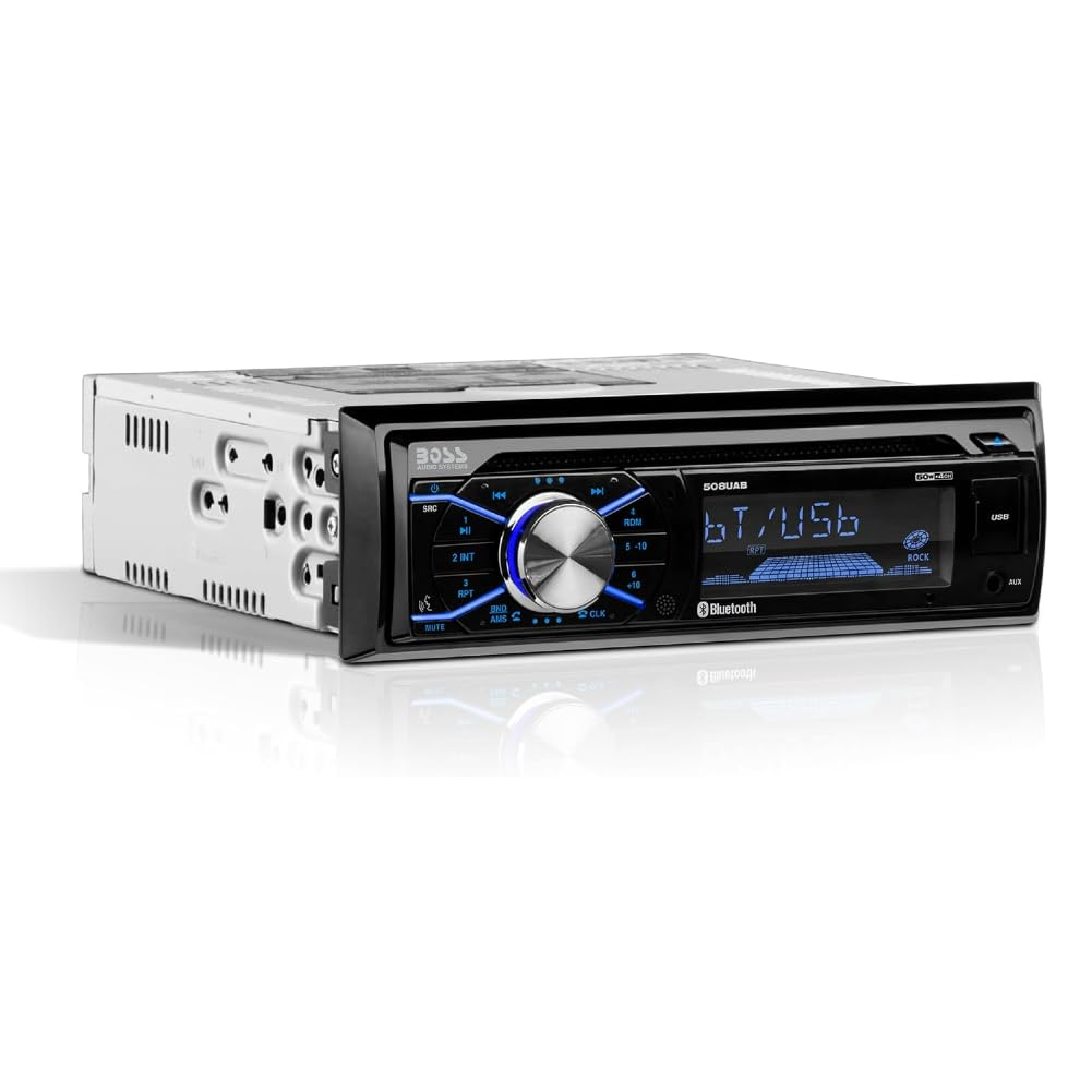 Kit Set para Boss Audio Systems 508UAB, Radio de Coche, Single DIN, Receptor Am/FM Digital, Estéreo, AUX/USB/MP3, con Bluetooth, para Coches, 1 Unidad + Llaves de extracción gratuitas