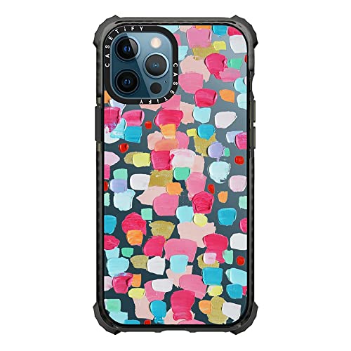 Casetify Ultra Impact Case For Iphone 12 Pro Max - Magenta Confetti - Clear Black #TOP3