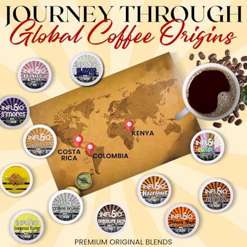 InfuSio Coffee Pods 96 Count Crème Brulee Medium Roast Single Serve Coffee Pods for Keurig K Cups Brewers - InfuSio Premium Roasted Coffee Keurig 2.0 Compatible - Thumbnail 5