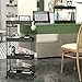 SPACEKEEPER Slim Rolling Storage Cart 4 Tier Bathroom Organizer Cart Mobile Shelving Unit Slide Out Utility Cart for Kitchen, Bthroom, Makeup, Craft, Laundry Narrow Places, Black