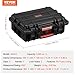 VEVOR Weatherproof Hard Case, Heavy Duty Protective Dry Box with Pre-cut Foam, Retractable Pull Handles for Travel, Hunting, Military, Tactical, IP67 Waterproof Case for Cameras(14.96x11.81x5.51)