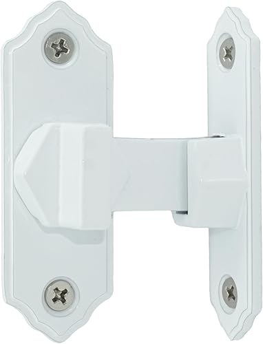 Miniatura 2 de Cerradura de puerta de 90 grados Cerradura de puerta de granero para puertas y ventanas Pestillo de puerta (blanco)