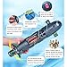 Lllunimon RC Boat Remote Control Seawolf Submarine Simulation Model Diving Racing Ship Gift for Adults & Kids,Blue 40mhz
