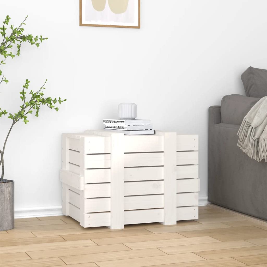 Massivholz Kiefer Truhe 58x40,5x42 cm Aufbewahrungsbox Holz mit Deckel, reichlich Stauraum für Teppiche und Kissen, robuste Holztruhe für Ordnung im Zuhause