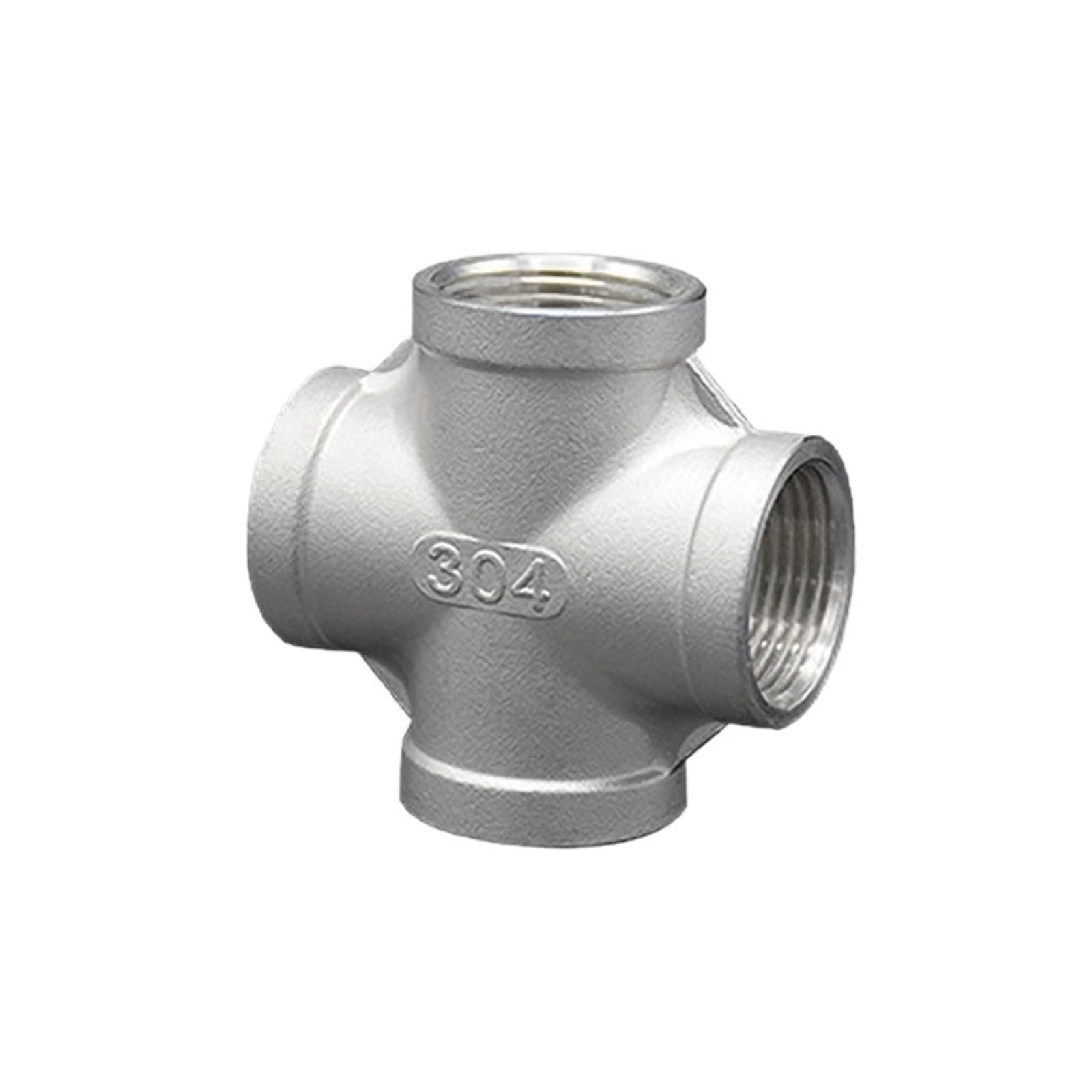 Conector en cruz de 4 vías igual con rosca hembra BSP de 3/8 pulgadas